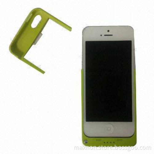 2,200mAh Power bank case for iPhone 5/5S, with external battery and kickstand, practical